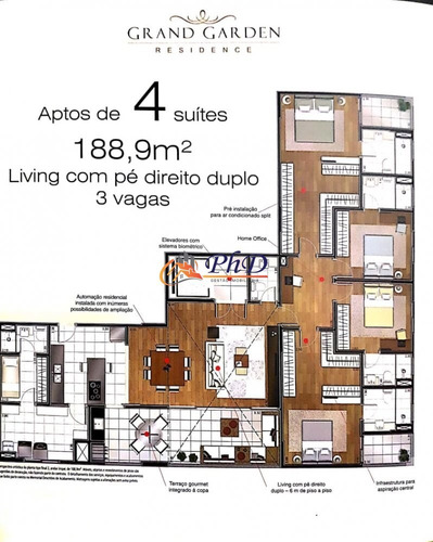 Imagem 3 de 15 de Grand Garden - Apartamento A Venda No Bairro Jardim Das Samambaias - Jundiaí, Sp - Ph74122