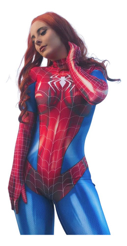 Cosplay Fantasia Mulher Aranha Mary Jane Sem Peruca Inclusa