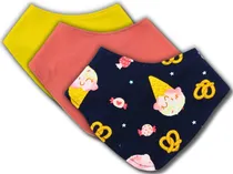 Comprar Kit 3 Babadores Bandana Atoalhado Bebê Algodão Cores
