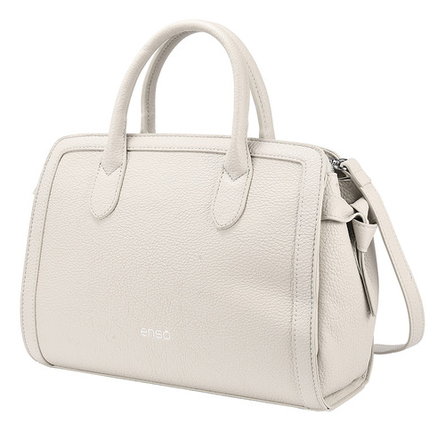 Bolsa Satchel Enso Mujer Eb244108stw Off-white Acabado de los herrajes Níquel Diseño de la tela Liso