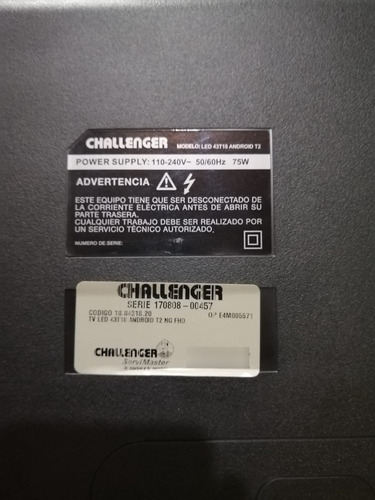 Imagen 8 de 8 de Televisor Challenger 42 Pulgadas Pantalla Rota