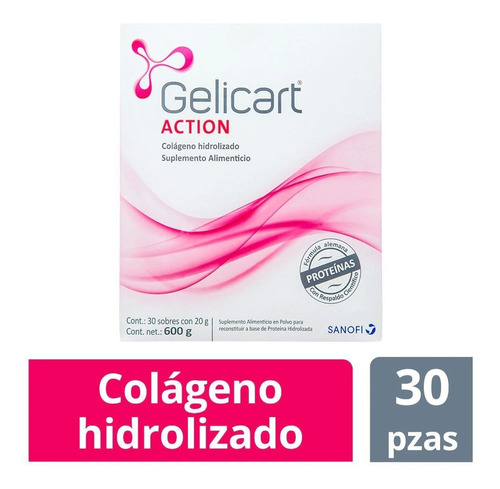 Gelicart Action C/30 Sobres Sanofi / Colágeno Hidrolizado 