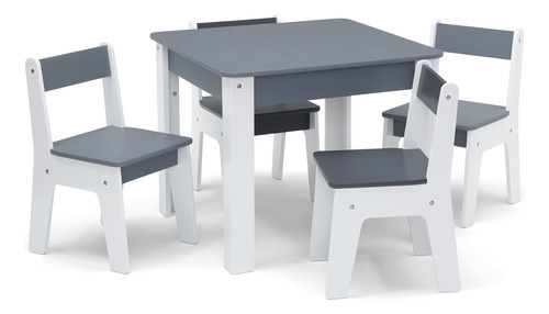 Gap Gapkids Juego De Mesa Y 4 Sillas Certificado Greenguard