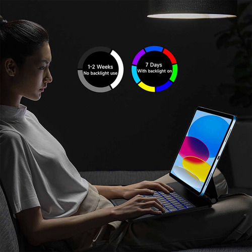 Funda De Teclado Inteligente Para Tableta Portátil Multi Poi