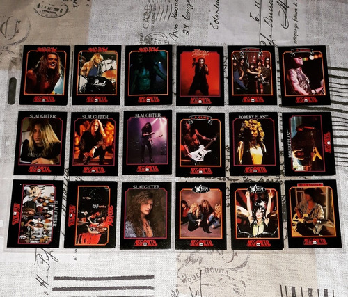Lote 54 Tarjetas Rock Cards Megametal King Diamond Dio Vixen