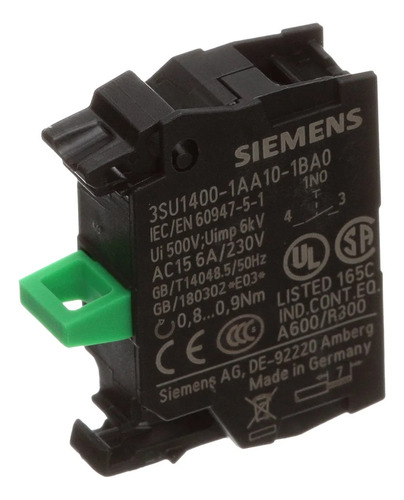 Modulo De Contactos 1na P/frontal Siemens 3su1400-1aa10-1ba0