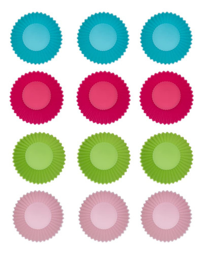 Set De Moldes Redondos For Muffins Con 12 Piezas Estilo