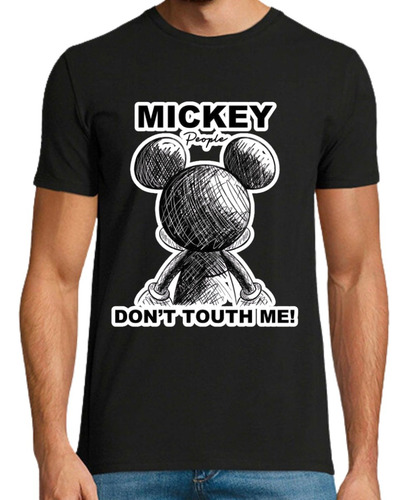 Playera Negra Mickey Mouse Disney Junior Manga Corta Algodón
