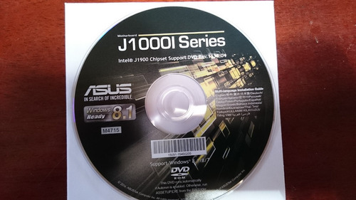 Dvd Placa Mãe Asus J1000i Series Original