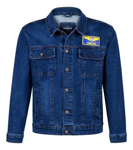 Hermosa Chaqueta Jean Vaquero Denim Tejido Stretch Comodo