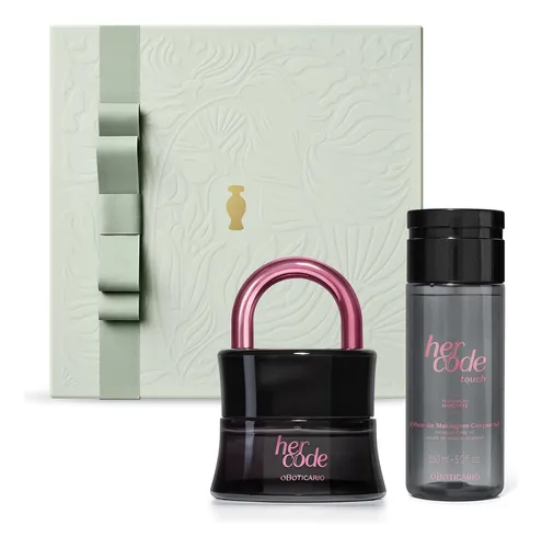 Presente Dia Das Mães Her Code Touch: Eau De Parfum 50ml + Creme Em Óleo Corporal 200ml + Caixa De Presente