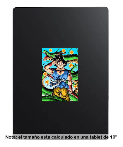 Etiqueta Sticker 10cm Esfera Dragon Z Goku Feliz Shenlong 34