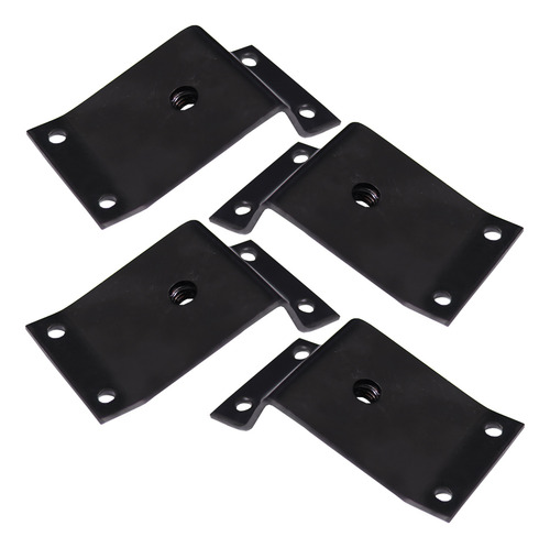 4 Chapinhas Inclinada 15º Fixação Pés Palito 5/16 Preto