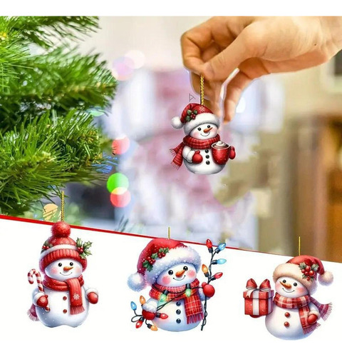 5 Colgante De Muñeco De Nieve Para Árbol De Navidad,