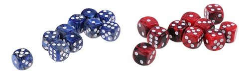 20pc Colors Dices D6 Six Sided 16mm D6 Para Rpg Table Board