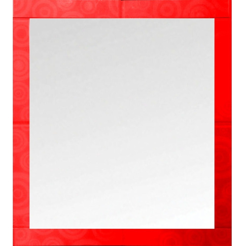 Espejo Marco Vidrio Estampado 50x60 Rojo
