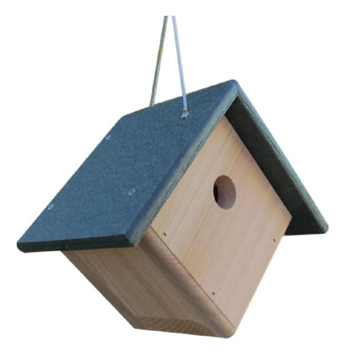 Cedar & Poly Wren, Chickadee, Warbler Birdhouse (verde)