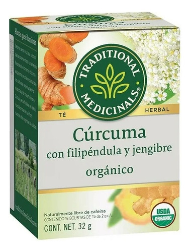 Té Traditional Medicinals De Cúrcuma, Filipéndula Y Jengibre