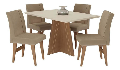 Mesa de comedor C/4 sillas multimóviles Denver Ex1006 MD/OFF/MC