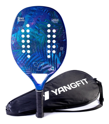 Raquete Beach Tennis Carbono E Fibra De Vidro Yangfit + Capa