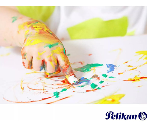Pintura Digital Preescolar Dedos Pelikan 150ml Elegir Color Amarillo