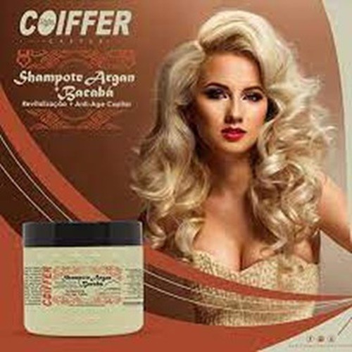 Imagem 2 de 5 de Shampote Argan Coiffer 350g Shampoo Hidratante Em Creme