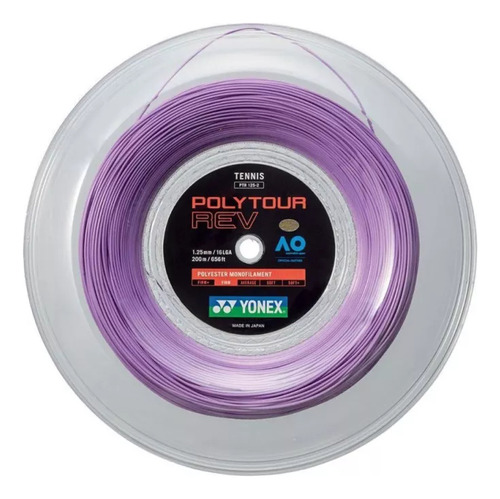 Cuerda Tennis Yonex Rollo Polytour Rev 125 Morado Ptr125-2yx