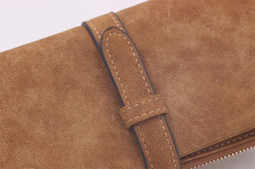 , Monedero Cartera Larga Dama Mujer Piel Nubuck Original