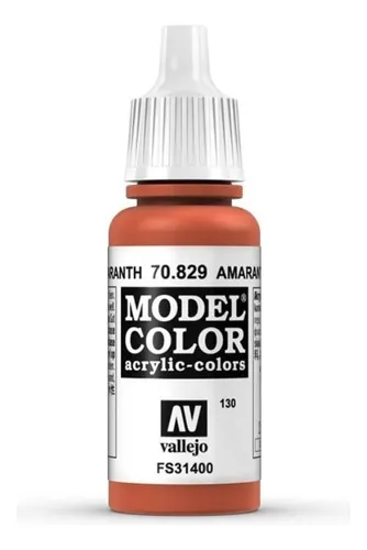 Vallejo Model Color 17ml Pintura Acrílica Color 130 Rojo Amaranth 70.829