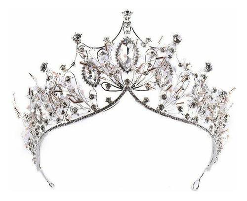 Tiara Con Corona De Princesa, Tiara De Boda, Hecha A Mano, D