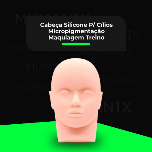 Cabeça Silicone P/ Cílios Micropigmentação Maquiagem Treino