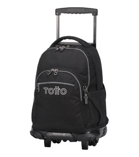 Mochila Escolar Con Ruedas Negro Renglon Totto - Hopetoys