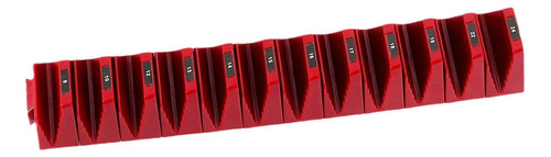 Savador De Espacio De Organizador De Llave 12 Unidades Rojo