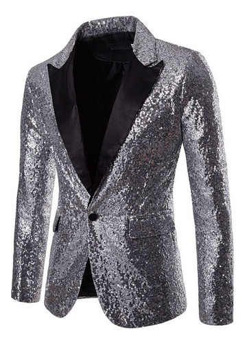 Blazer Brillante Hombre Banquete Boda Fiesta Bar Discoteca