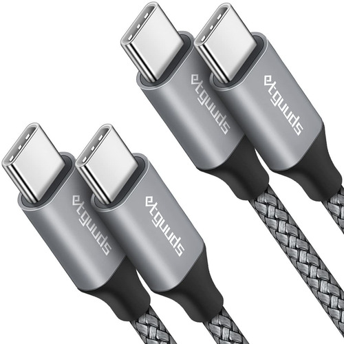 Cable Usb C A Usb C  3 Pies  2 Paquetes   Etguuds 60 W/3a Ca