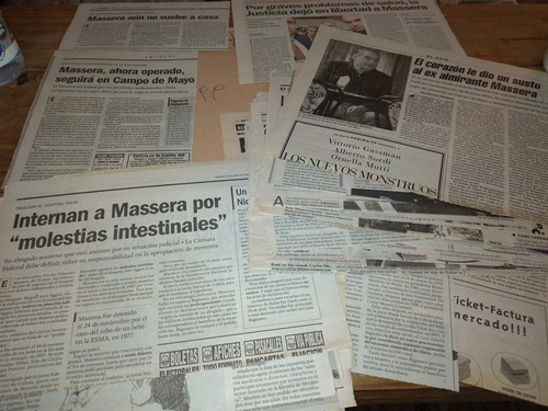 Lote 55 Recortes Emilio Eduardo Massera Clipping 