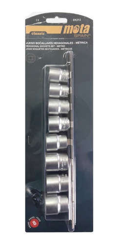 Juego De 8 Bocallaves Hexagonales De 15 A 22mm Mota Ek212
