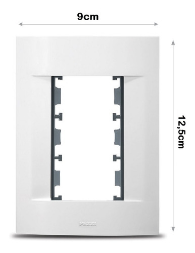 Imagem 2 de 6 de Placa 4x2 Com Suporte 1 Conexão Rj45 Linha Sublime