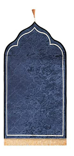 Alfombra Oración Musulmana 60x110cm, Gris Azul