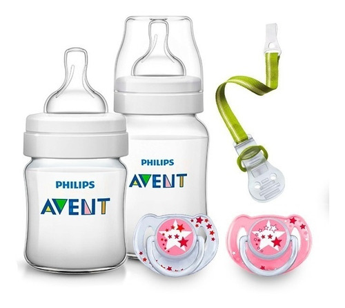 Combo Avent Pack 2 Mam.classic+chupetes Nocturnos+prendedor 