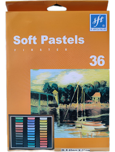 Tizas Pastel En Barras Rectangulares - 36 Unidades