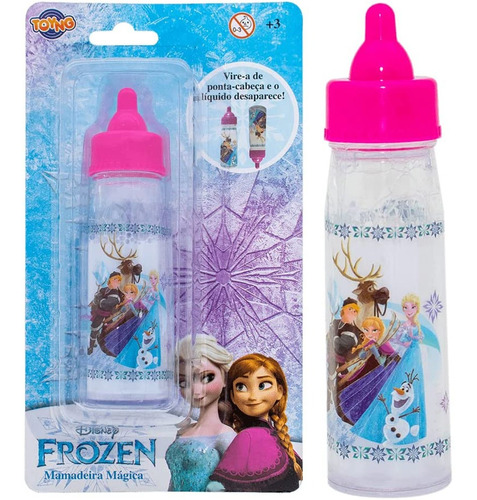 Mamadeira Magica Brinquedo Some O Liquido Frozen P/ Bonecas