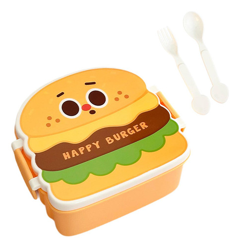 Lunch Box Bento Box Case De Almacenamiento De Hamburguesa