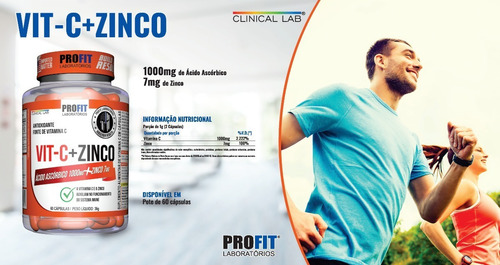 Combo 3x Vitamina C Vit C 1000mg Ácido Ascórbico Kit Profit Sabor Natural