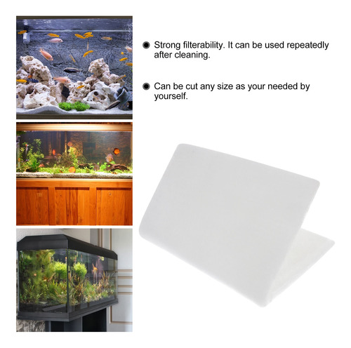 Almohadilla Para Pecera Con Filtro De Fibra Blanca Aquarium