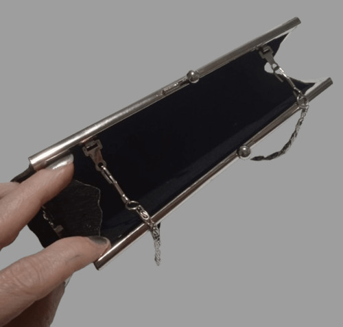 Cartera Clutch Negra Importada De Fiesta Para Damas