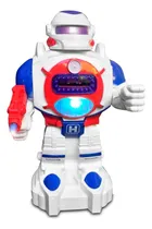 Comprar Robot Camina Con Luz Y Sonido Lanza Tazos Pila Juguete Niños