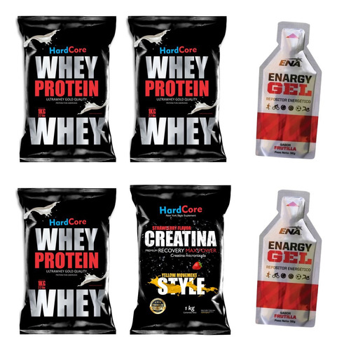 3k Whey Protein Hardcore + 1k De Creatina Upcross 