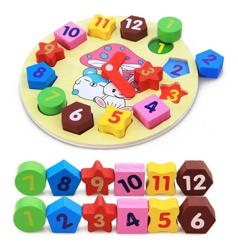Pack 6 Juguetes Didácticos De Madera Para Niños Montessori