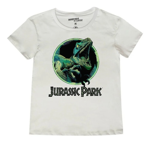 Playera Mujer Jurassic Park Raptor Máscara De Látex